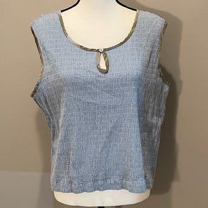 Giselle Apparel Womens Sleeveless Cropped Tunic Top sz 1X